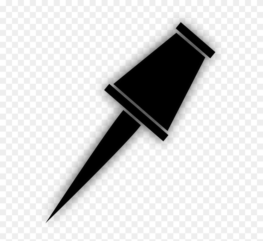 Thumbtack/pushpin 2 Clip Art Download - Alfiler Vector Png Transparent Png