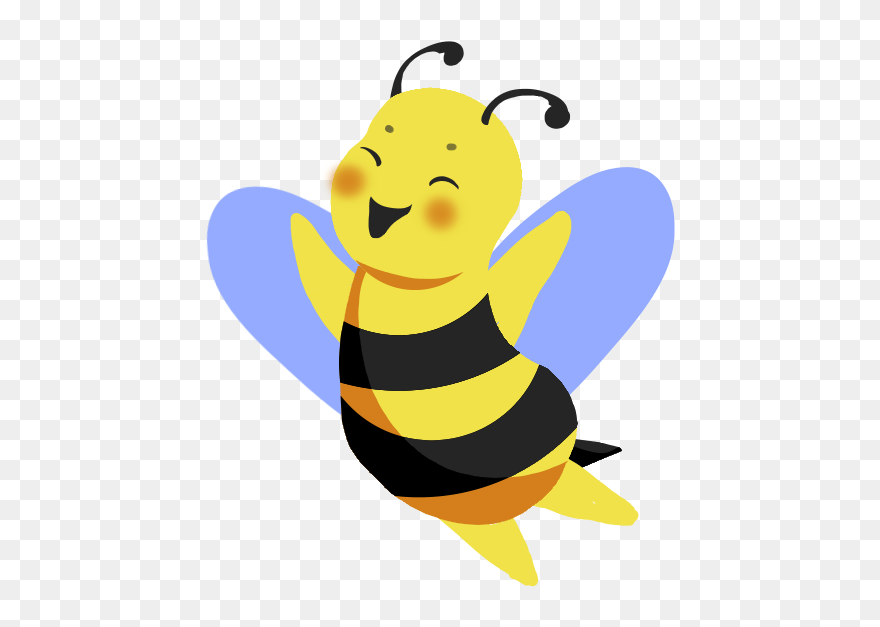 Bee Graphics - Bee Cheering Clipart