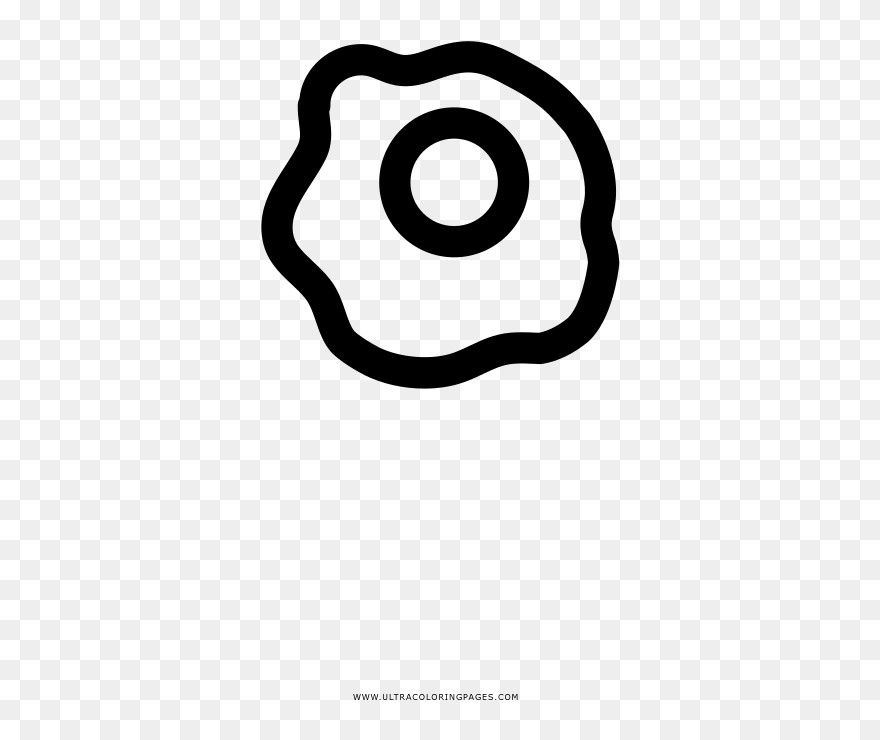 Sunny Side Up Coloring Page - Circle Clipart
