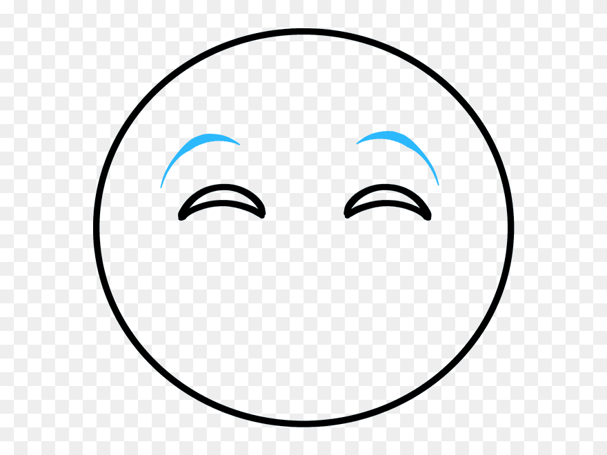 How To Draw A Crying Laughing Emoji - Circle Clipart