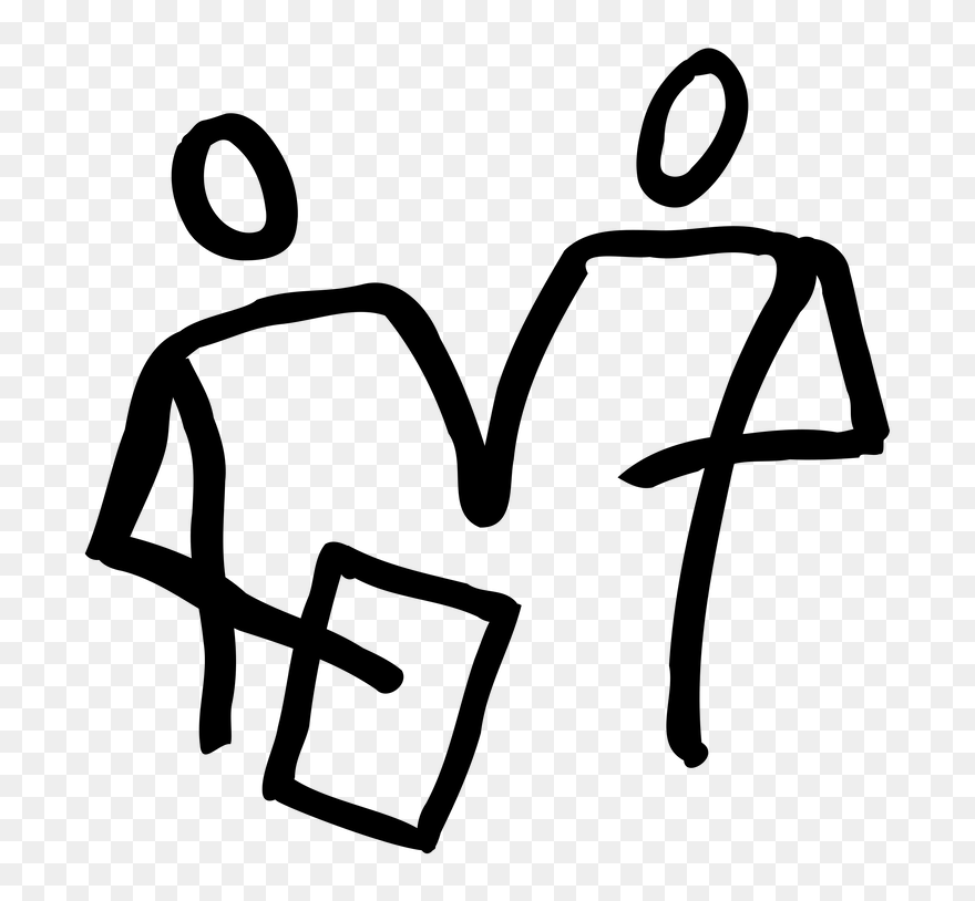 Clipboard Drawing Clip Art - 2 People Clipart - Png Download