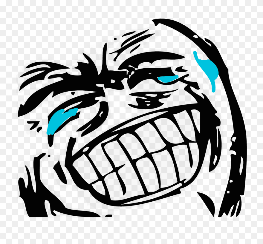 Rage Comic Internet Meme Laughter Trollface - Laugh Face Meme Png Clipart
