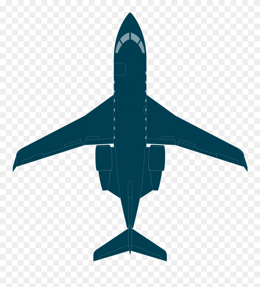 Challenger Bombardier Business Aircraft - Challenger 605 Top View Clipart