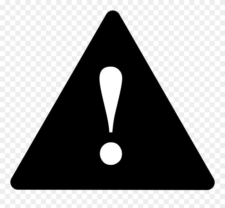 Danger Sign Black And White Clipart