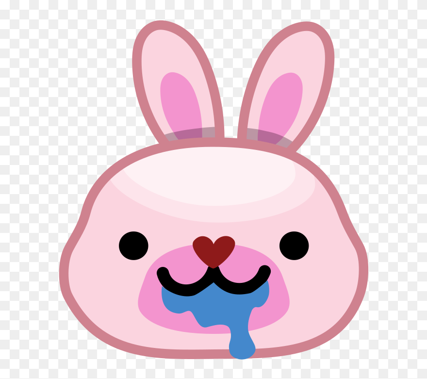 Pink Bunny, Drooling Clipart , Png Download Transparent Png
