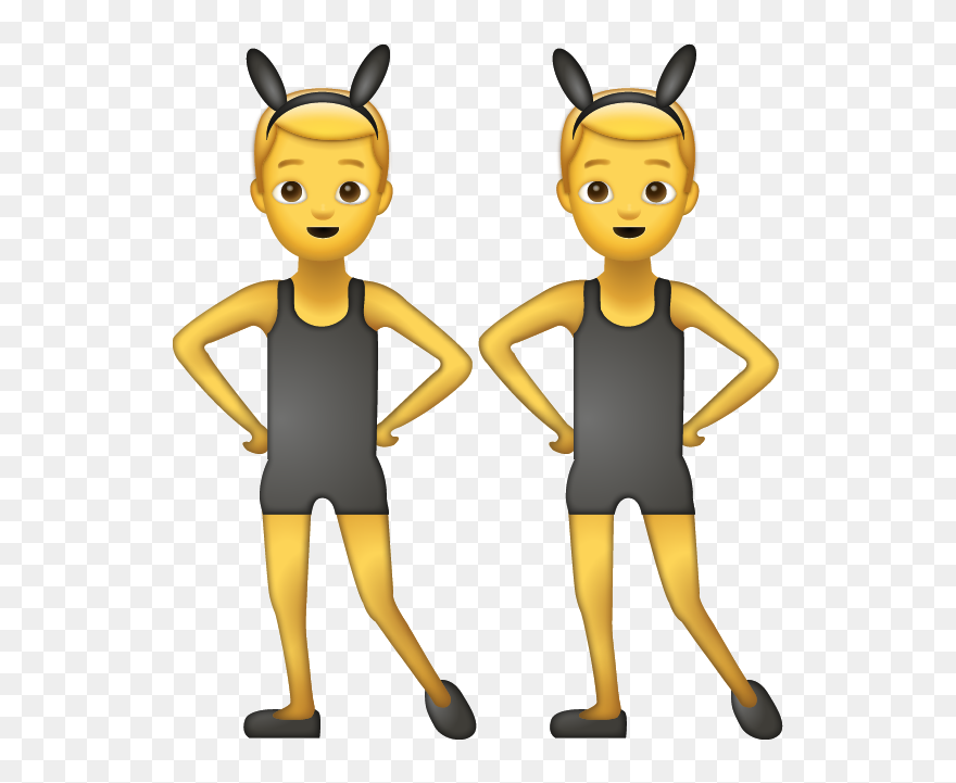 Transparent Bunny Ears Clipart - Guys With Bunny Ears Emoji - Png Download