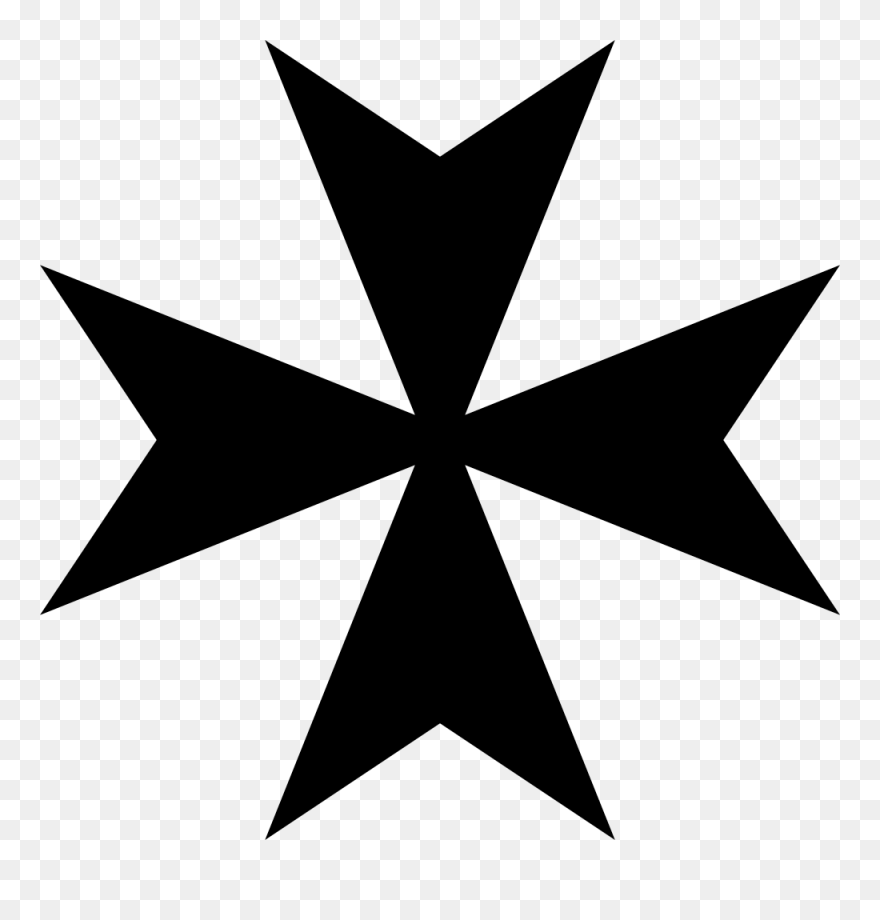 Clipart Maltese Cross Jpg Library Library File - Maltese Or Amalfi Cross - Png Download