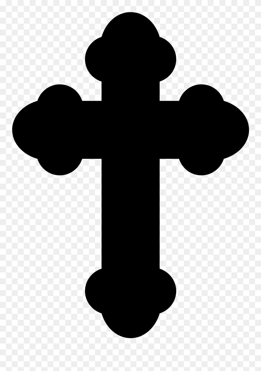 Serbian Orthodox Cross Black Clipart