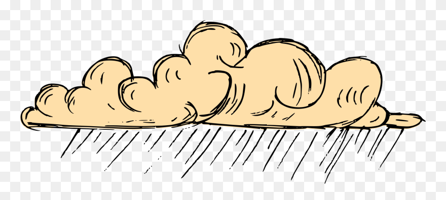 Vintage Cloud Drawing 3 - Cartoon Clipart