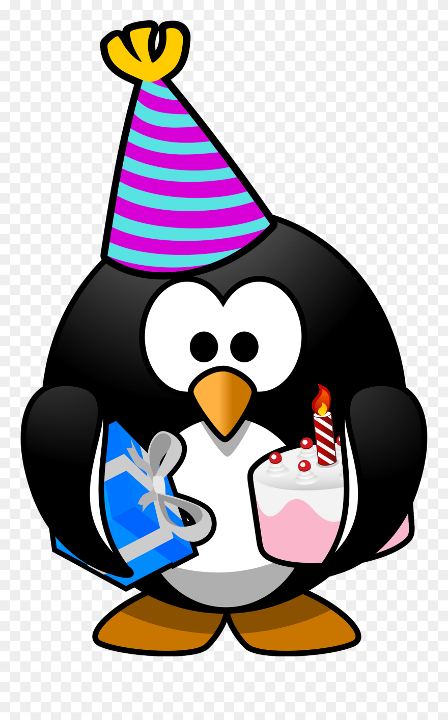 Transparent Bird Beak Flightless Bird Penguin Clipart - Happy Birthday Penguin Clipart - Png Download