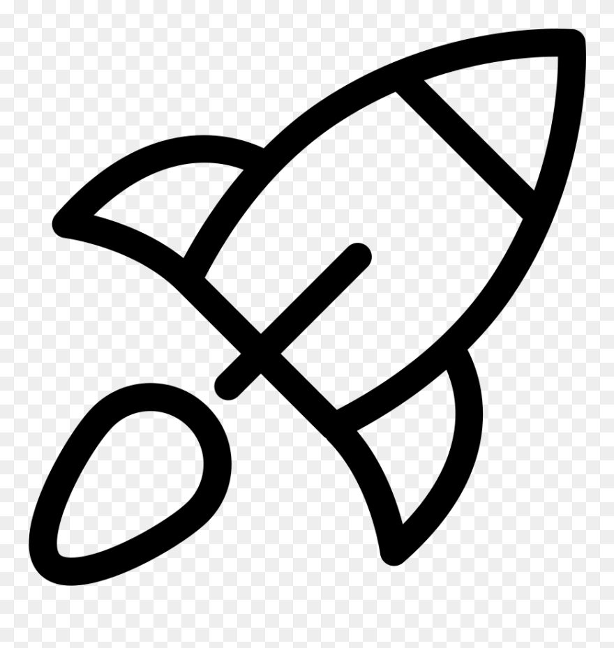 Rocket Ship - Transparent Background Rocket Icon Clipart