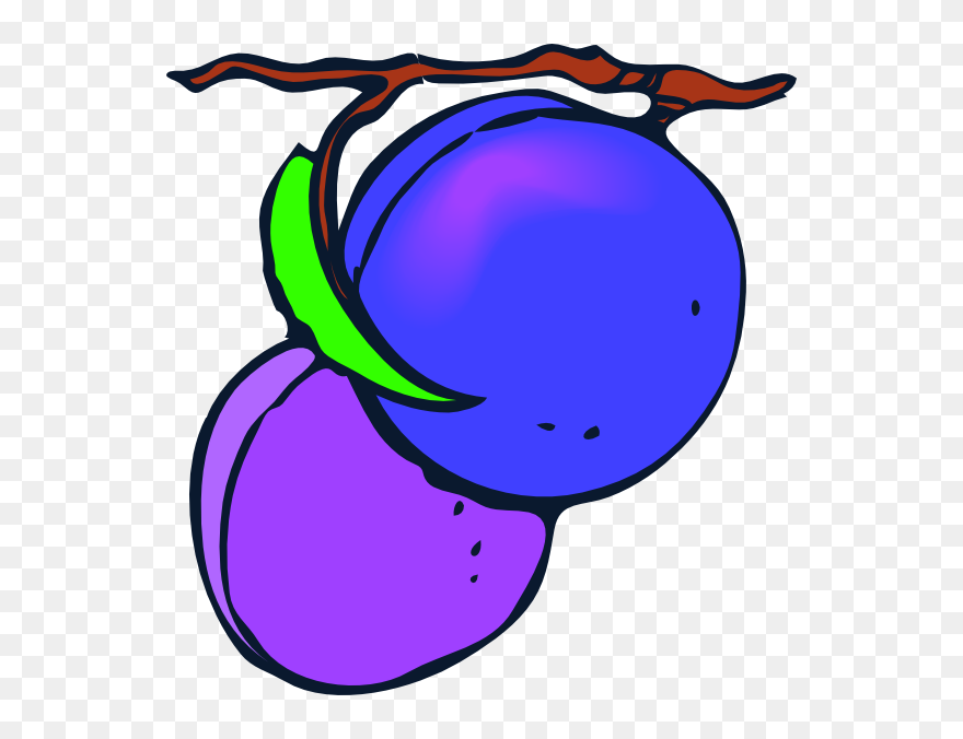 Free Vector Plums Clip Art - Plum Clip Art - Png Download