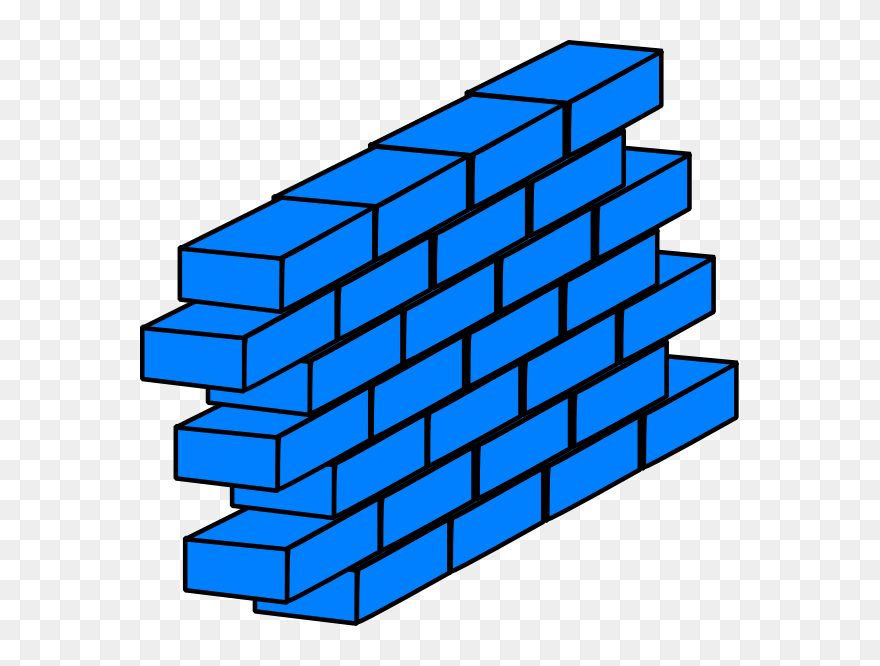 Blue Brick Wall Vector Background Vectors - Bricks Clip Art - Png Download