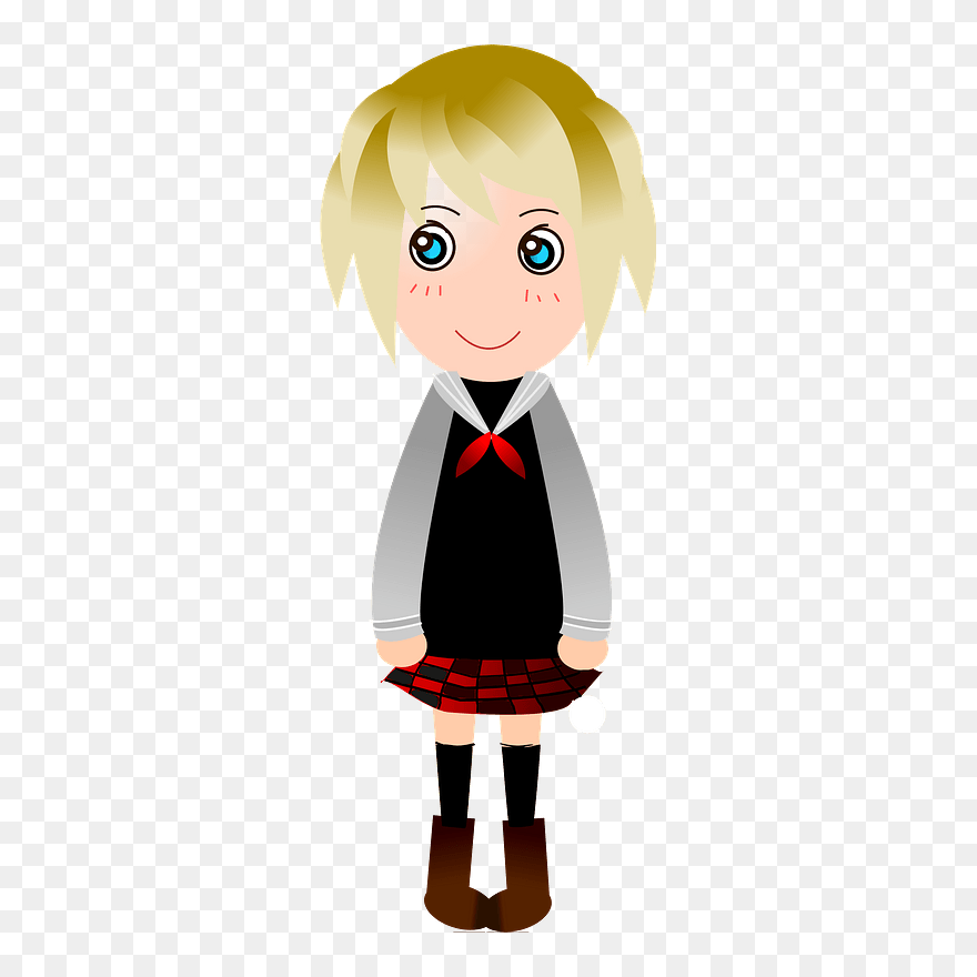 School Girl Clipart - Transparent Background Little Girls Clipart - Png Download