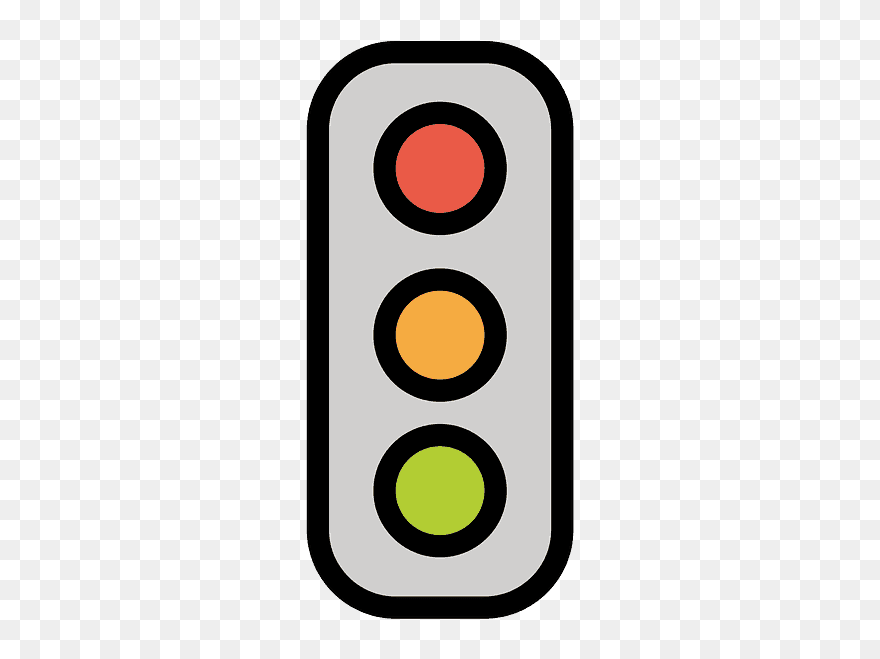 Vertical Traffic Light Emoji Clipart - Circle - Png Download