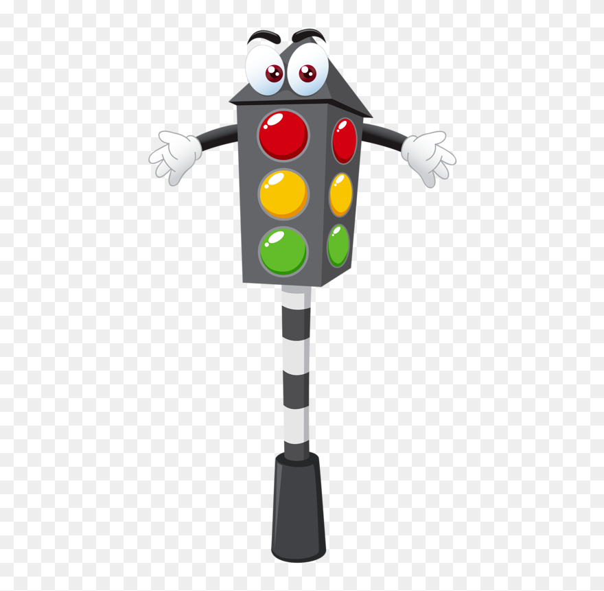 Transparent Stoplight Clipart - Clip Art Traffic Signal - Png Download