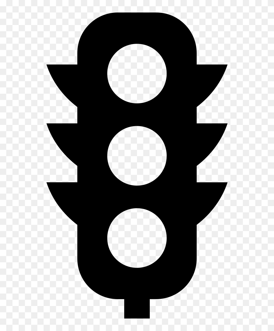 Lights, Meanicons, Traffic Light Icon - Traffic Light Signs Black And White Clipart