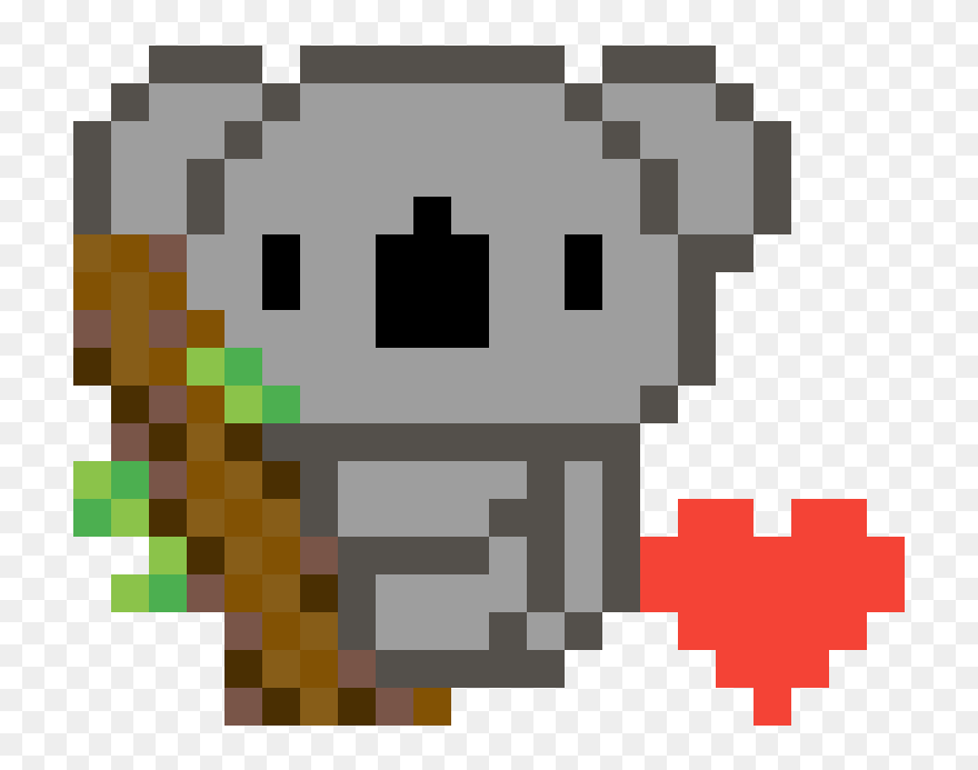 Koala Bear Pixel Art Clipart