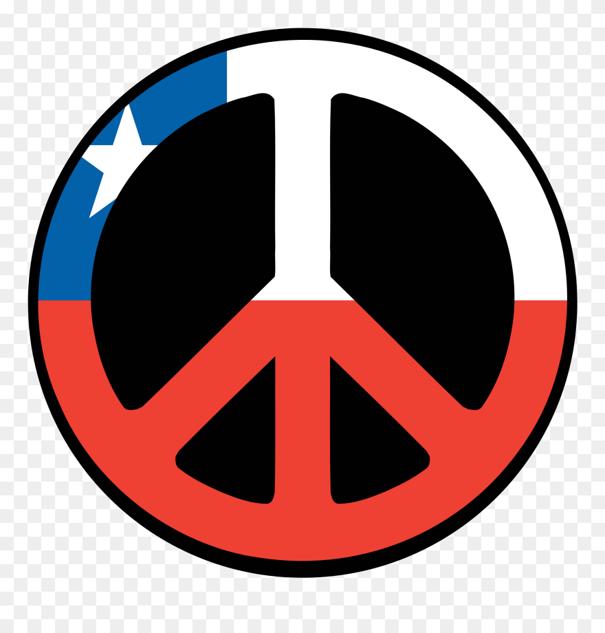 Chile Peace Symbol Flag 4 Scallywag Peacesymbol - Polish Peace Flag Clipart