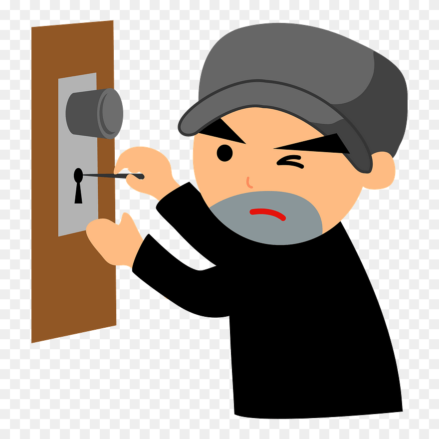 Picking Thief Criminal Clipart - 鍵 を 開ける イラスト - Png Download
