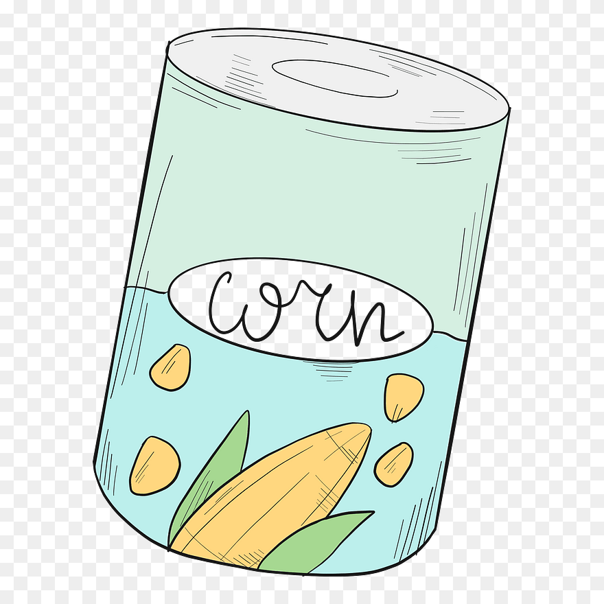 Canned Corn Clipart - Illustration - Png Download