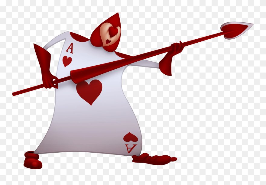 Clipart Hearts Card - Alice In Wonderland Queen Of Hearts Cards - Png Download