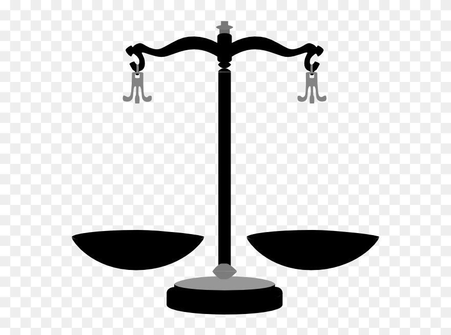 Free Lady Justice Clipart - Transparent Scales Of Justice - Png Download