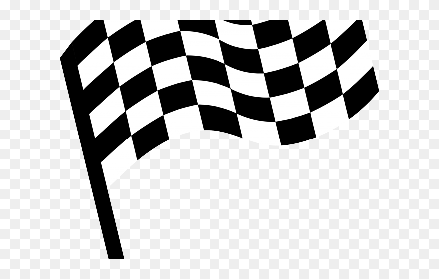 Drawn Race Car Race Flag - Car Race Flag Png Clipart