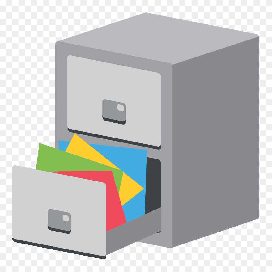 File Cabinet Emoji Clipart - Filing Cabinet Png Transparent Png