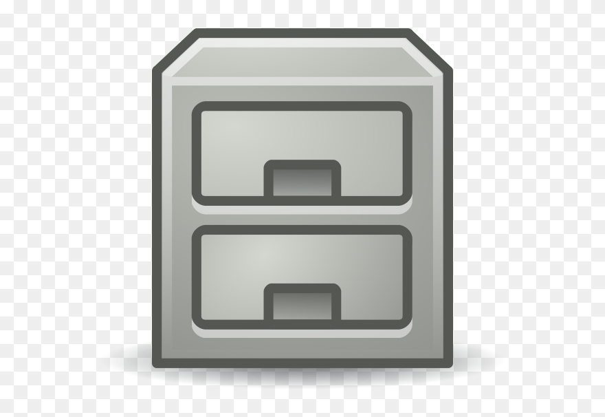 Vector Graphics Of Reflective Filing Cabinet Clipart