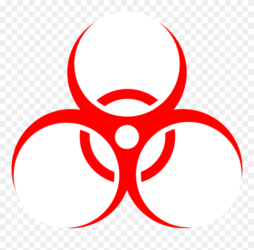Biological Hazard Hazard Symbol Clip Art - Biohazard Symbol Blue - Png Download