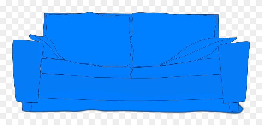 Blue Couch Clipart - Png Download