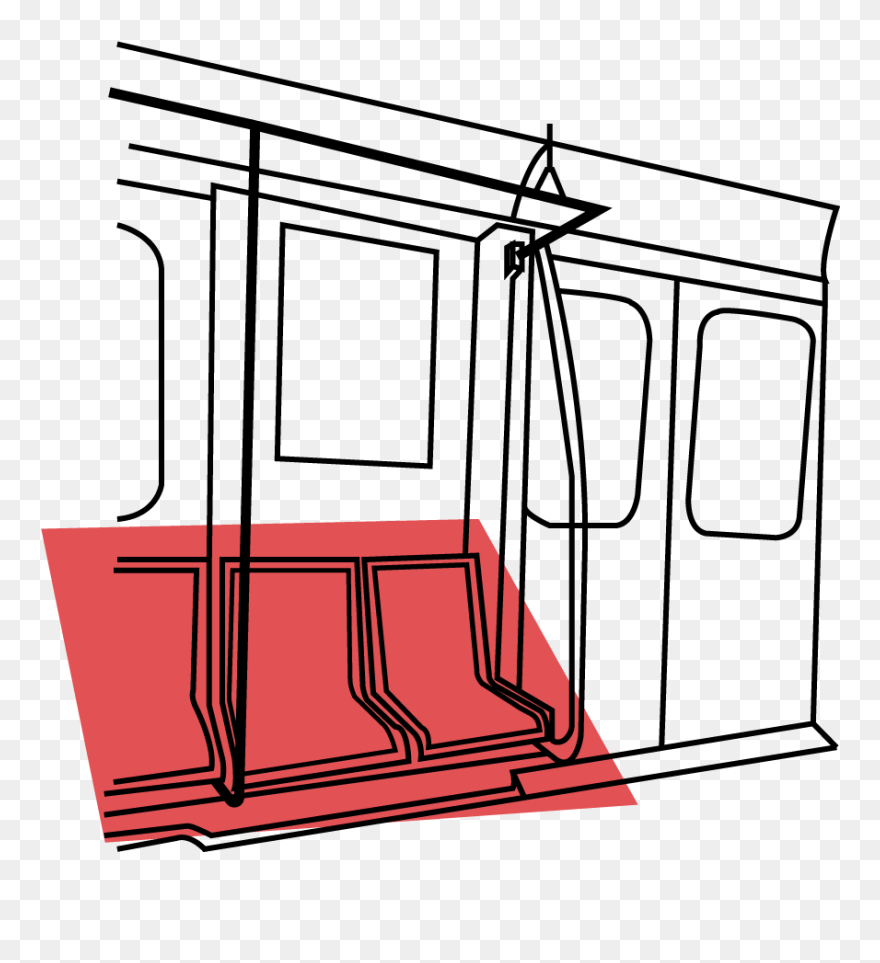 Illustration Of Ttc Subway Seats - Subway Seats Png Clipart