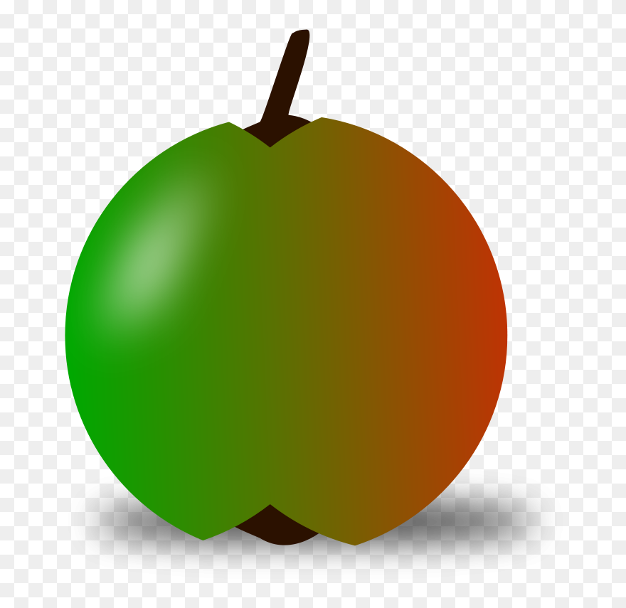 Red And Green Apple - Clip Art - Png Download