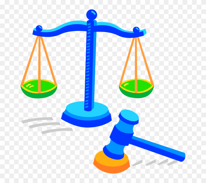 Vector Illustration Of Weighing Scales Of Justice With - Consumer Court And Consumer Movement Clipart