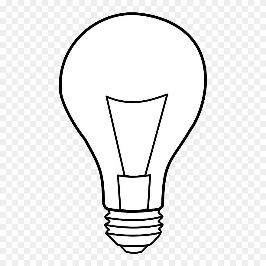 Light Bulb Clipart - White Light Bulb Vector - Png Download