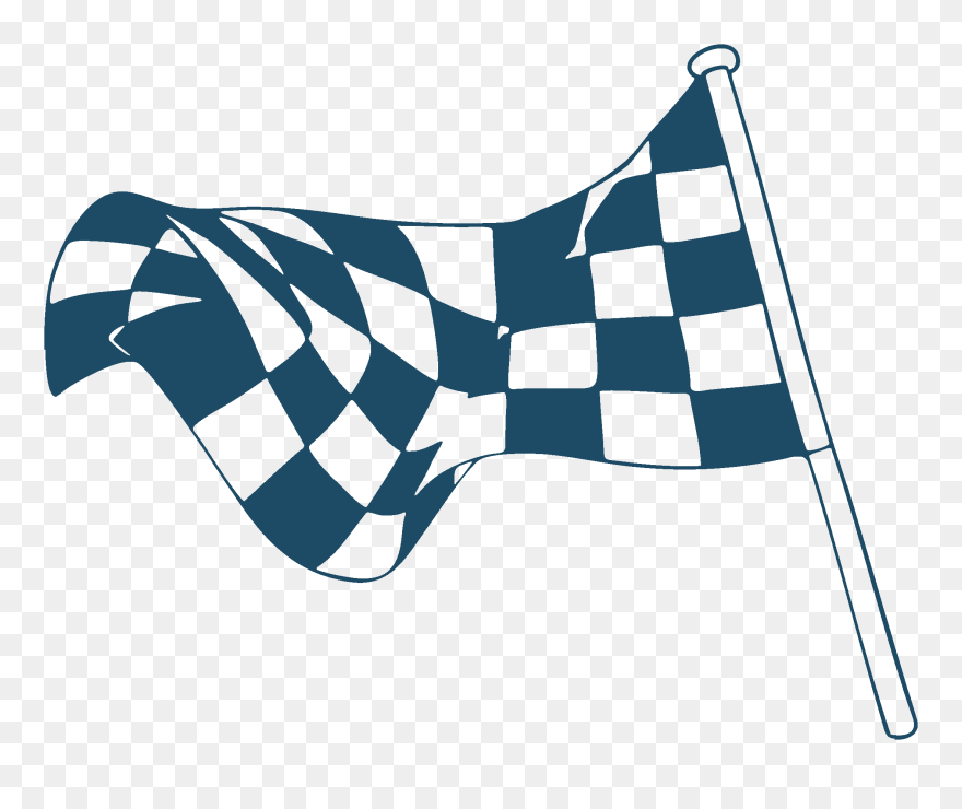 Badger Karting Kart Racing - Blue Checkered Flag Png Clipart