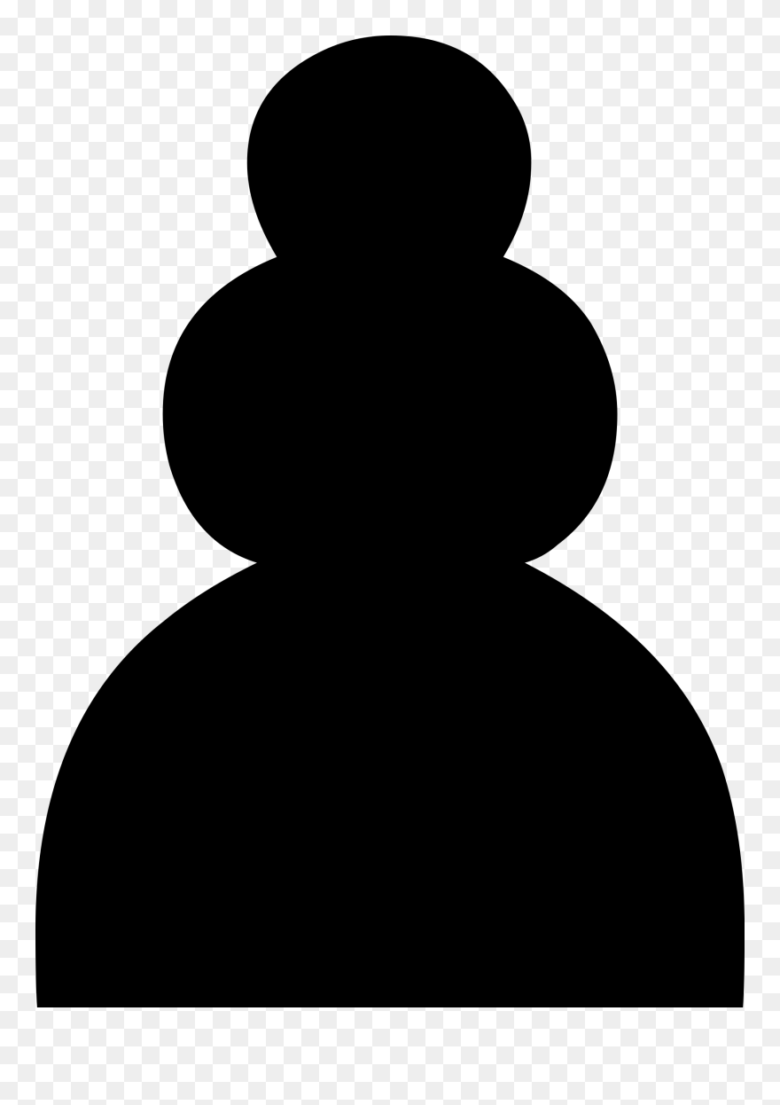 Water Drop Clipart Black And White Free - Pion Noir Échecs Transparent - Png Download