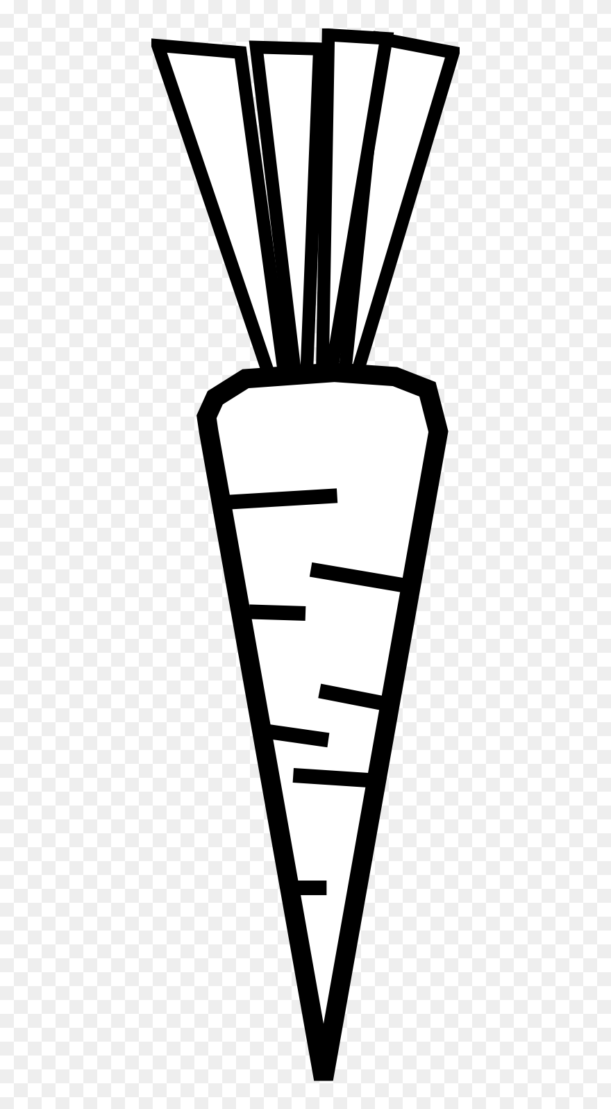 Carrot Clipart Black And White No Background - Black And White Clip Art Of Carrots - Png Download