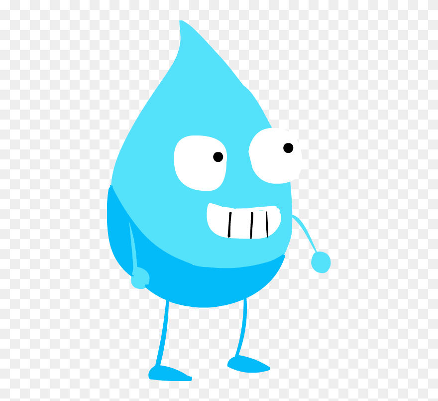 Cartoon Clip Art - Personaje Gota De Agua - Png Download