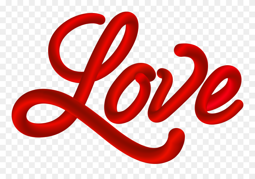 Transparent Love Png Text Clipart