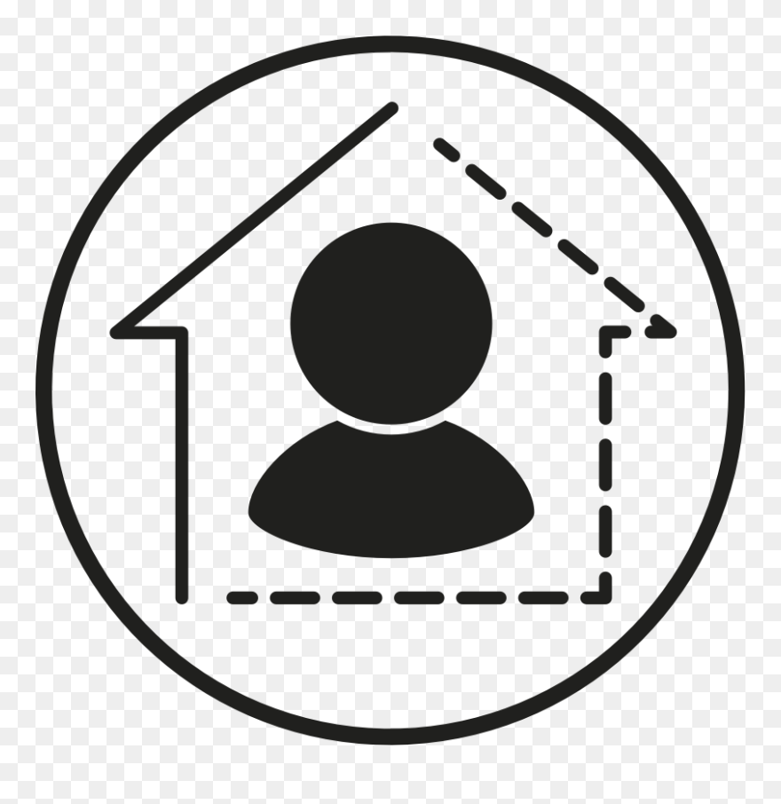 Covid 19 Stay At Home Icon Blk - Covid 19 Nz Stay Home Clipart