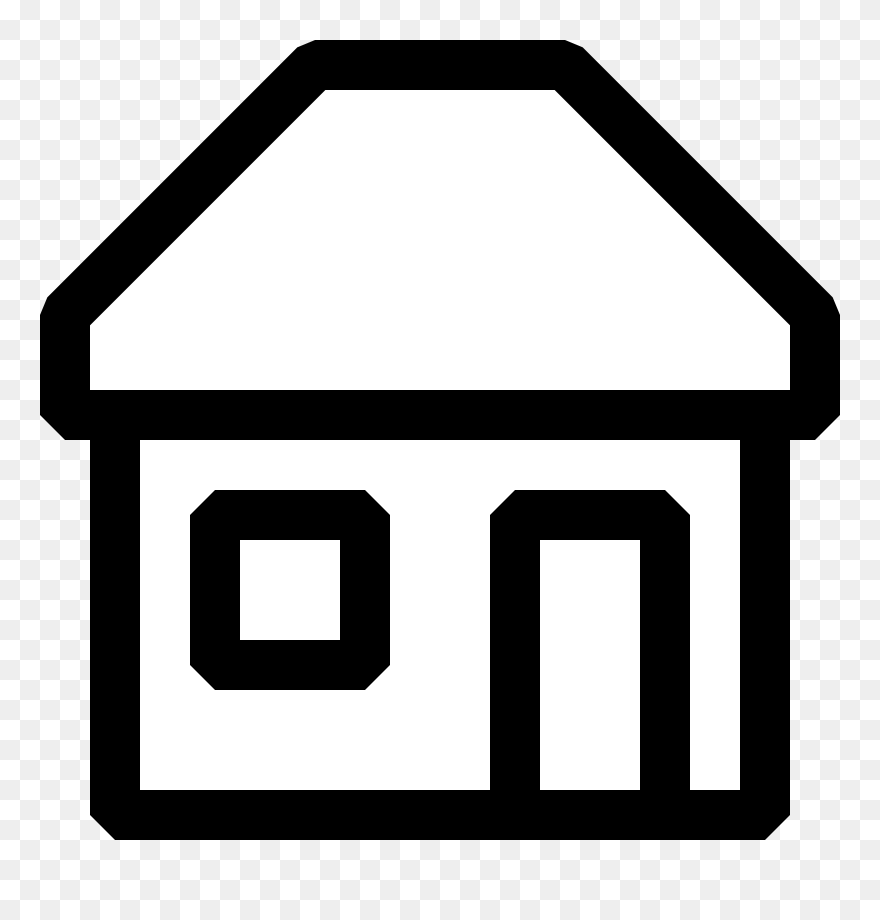 House Cartoon Black And White Clipart