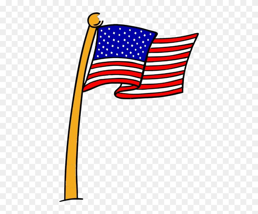 American Flag Pole Clipart - Png Download