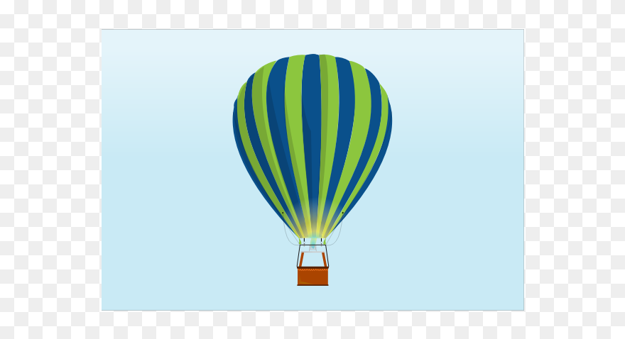 Stripy Balloon - Hot Air Balloon Clipart