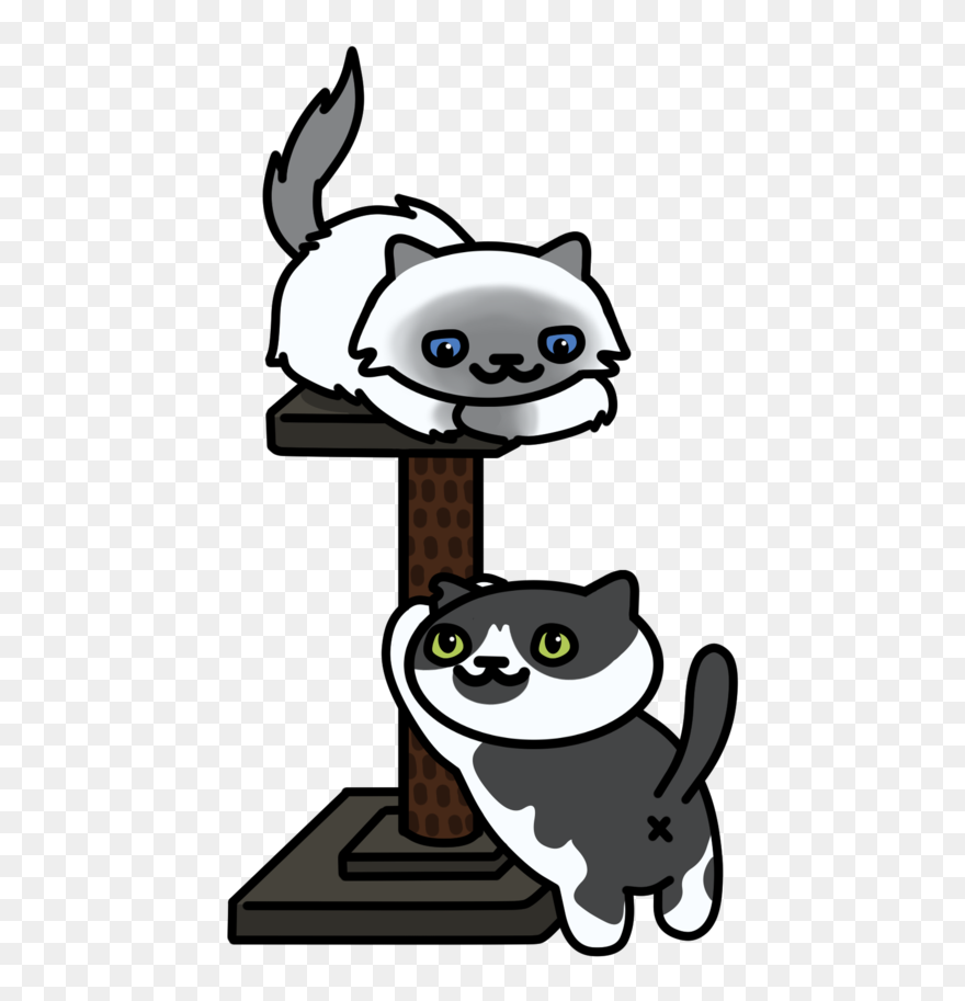 Extra Tall Scratching Post And Perch - Cat Scratching Post Clipart - Png Download