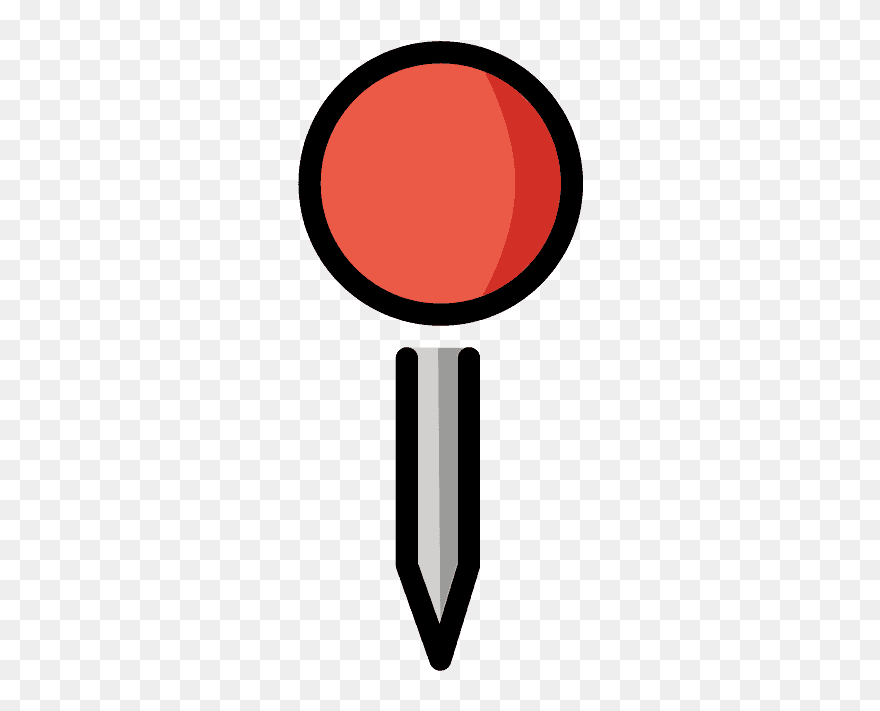 Round Pushpin Emoji Clipart - Png Download