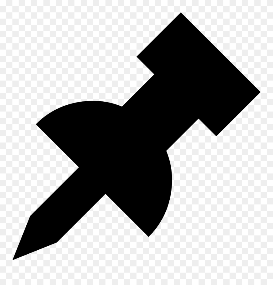 Push Pin - Thumb Tack Icon Clipart