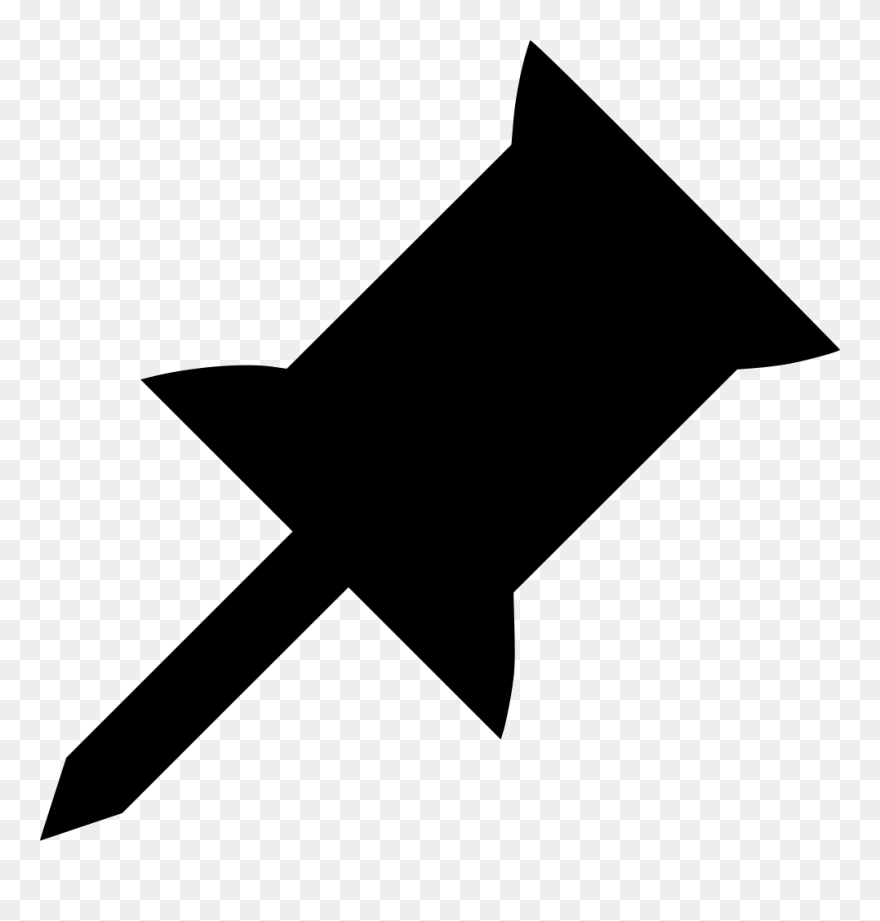 Pushpin Pin Attach Board Pin - Push Pin Icon Png Clipart