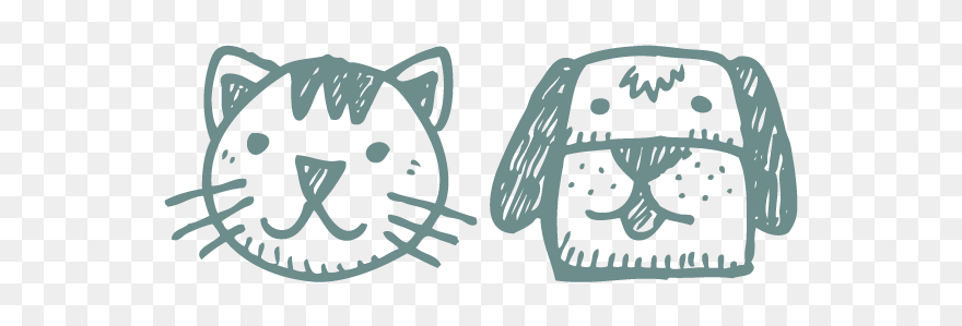 Cat Dog Icon Paw-destrian - Dog And Cat Icon Png Clipart